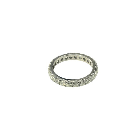 14 Karat White Gold Diamond Eternity Band Ring Size 7.5 #19517 - Picture 3 of 8